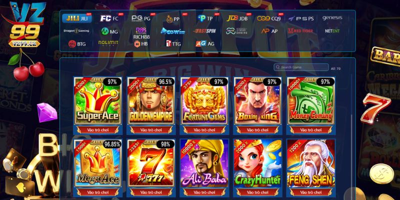 Chơi slot game online cực đã tại Vz99